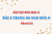 Bài 2 trang 60 SGK Hóa 8: Phản ứng hóa học, phương trình hóa học, định luật bảo toàn khối lượng